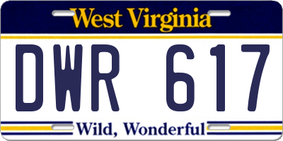 WV license plate DWR617