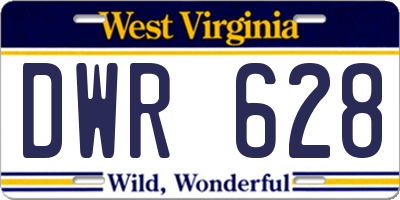 WV license plate DWR628