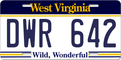 WV license plate DWR642