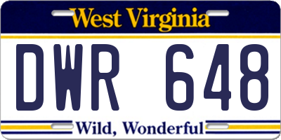 WV license plate DWR648