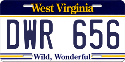 WV license plate DWR656