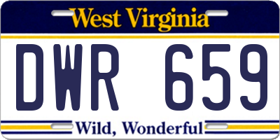 WV license plate DWR659