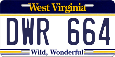 WV license plate DWR664