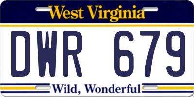 WV license plate DWR679