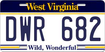WV license plate DWR682