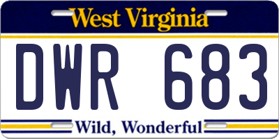 WV license plate DWR683