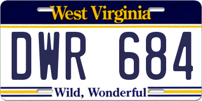 WV license plate DWR684