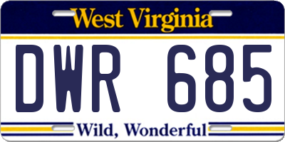 WV license plate DWR685