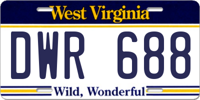 WV license plate DWR688