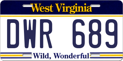 WV license plate DWR689