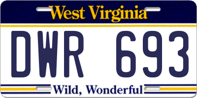 WV license plate DWR693