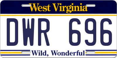 WV license plate DWR696