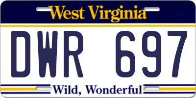 WV license plate DWR697