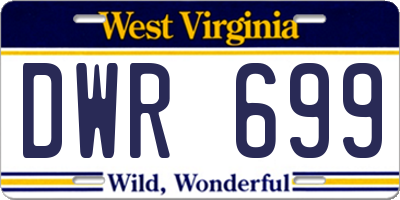 WV license plate DWR699
