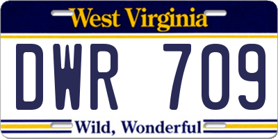 WV license plate DWR709
