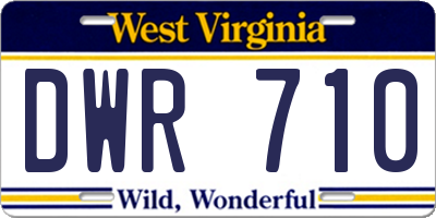WV license plate DWR710
