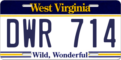WV license plate DWR714