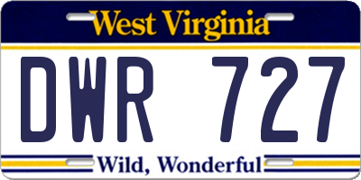 WV license plate DWR727