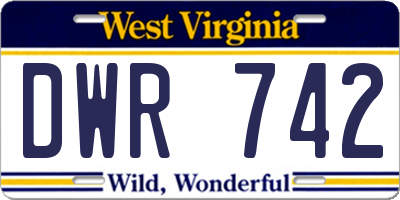 WV license plate DWR742