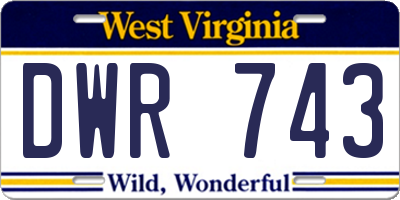 WV license plate DWR743