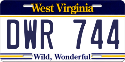 WV license plate DWR744