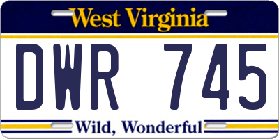 WV license plate DWR745