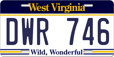 WV license plate DWR746