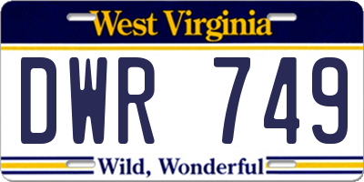 WV license plate DWR749