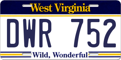 WV license plate DWR752