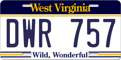 WV license plate DWR757
