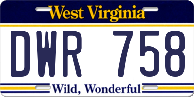WV license plate DWR758