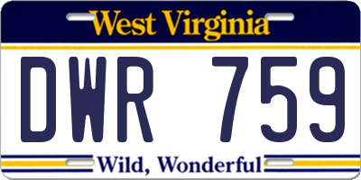WV license plate DWR759