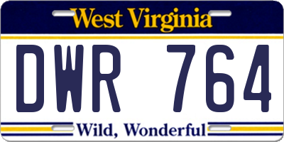 WV license plate DWR764
