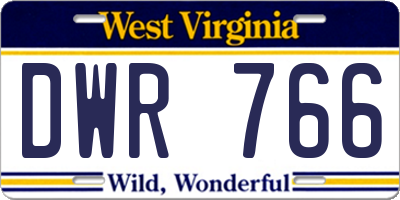 WV license plate DWR766