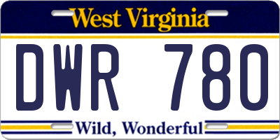 WV license plate DWR780