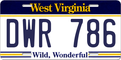 WV license plate DWR786
