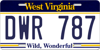 WV license plate DWR787