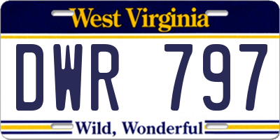 WV license plate DWR797