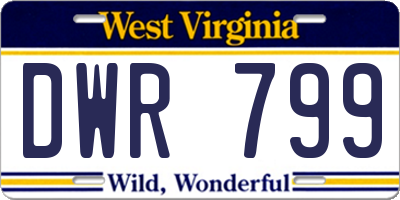WV license plate DWR799