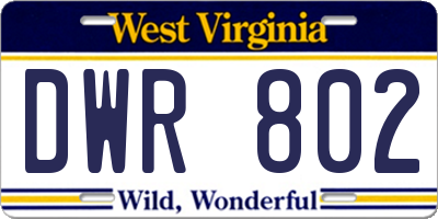 WV license plate DWR802