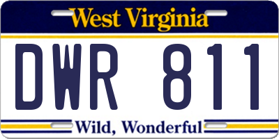 WV license plate DWR811