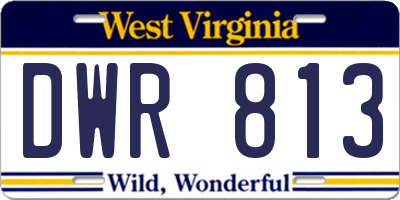 WV license plate DWR813