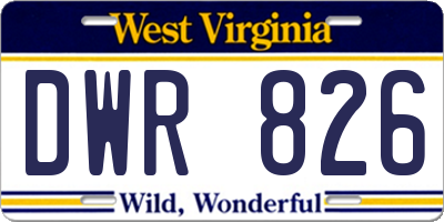 WV license plate DWR826