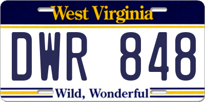WV license plate DWR848