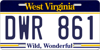 WV license plate DWR861
