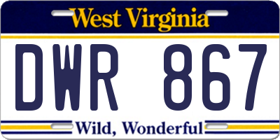 WV license plate DWR867