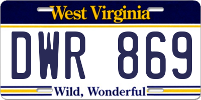 WV license plate DWR869