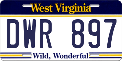 WV license plate DWR897