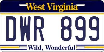 WV license plate DWR899
