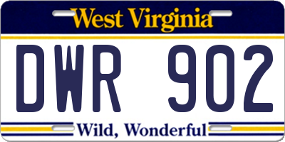 WV license plate DWR902